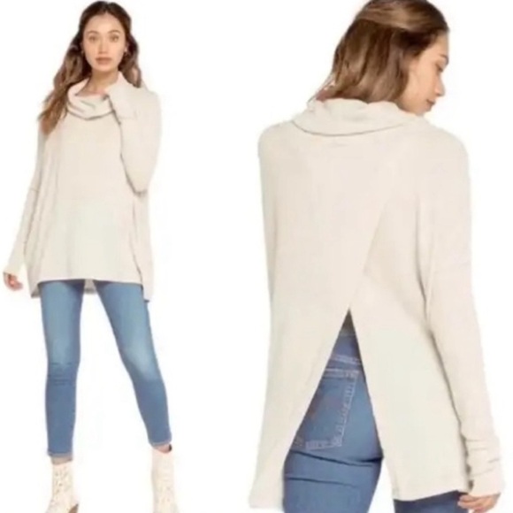 Free People Juicy Long Sleeve Top in Stone Cold - Size Small - Picture 1 of 3